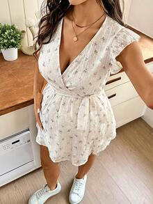 Loomaby Áo cho bà bầu cổ chữ V sâu, in họa tiết toàn thân, kiểu dáng thoải mái, phù hợp mặc hàng ngày. - Nhiều màu - Xem 3