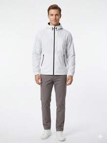 Rompevientos impermeable para hombre tela ligera - Blanco - Ver 1