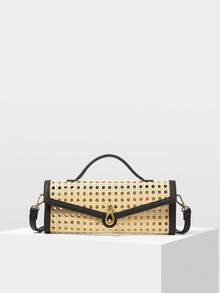 PREMIUM BOLSO CON ASA SUPERIOR ELEGANTE Y ESTAMPADO PARA COMMUTER - Amarillo - Ver 3