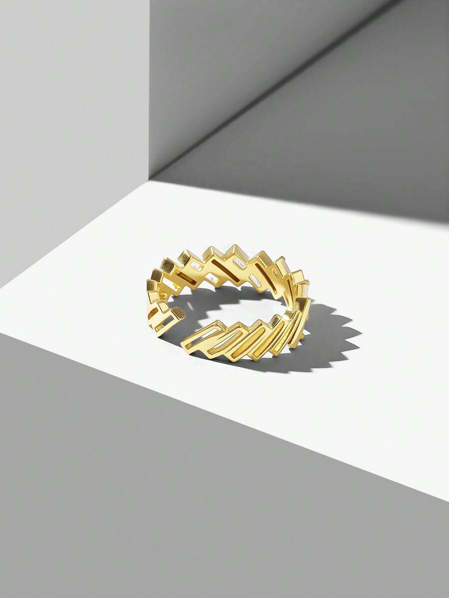MOTF PREMIUM Vòng tay cao cấp hình chữ nhật mạ vàng 18K đính đá zirconium. - Vàng - Xem 2