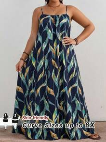 CURVE+ Vestido Casual Plisado de Talla Grande en Verde Salvia, Estilo Boho de Verano, Ideal para Vacaciones, Fiestas de Cumpleaños, Graduaciones, Uso Diario y para Estudiantes. - Verde - Ver 5