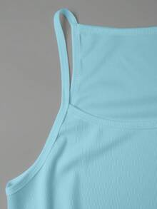 Manfinity Dauomo Camiseta de tirantes ajustada de unicolor para hombres, versátil para el verano - Rosa - Ver 7