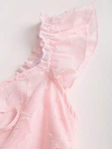 SHEIN Sweetro Spring/Summer New Design Sense High Street Elegant Vacation Retro Texture High-End Minimalist Slim Fit Pink Shirt For Women - Pink - View 3