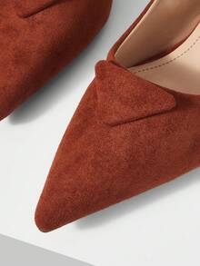 Mnmlis Giày sandal cao gót quai hậu cho nữ - màu nâu - Xem 3