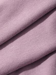 DAZY Women's Elegant Lace Ruffle Collar Knit Pajama Set, Summer - Pink - View 7