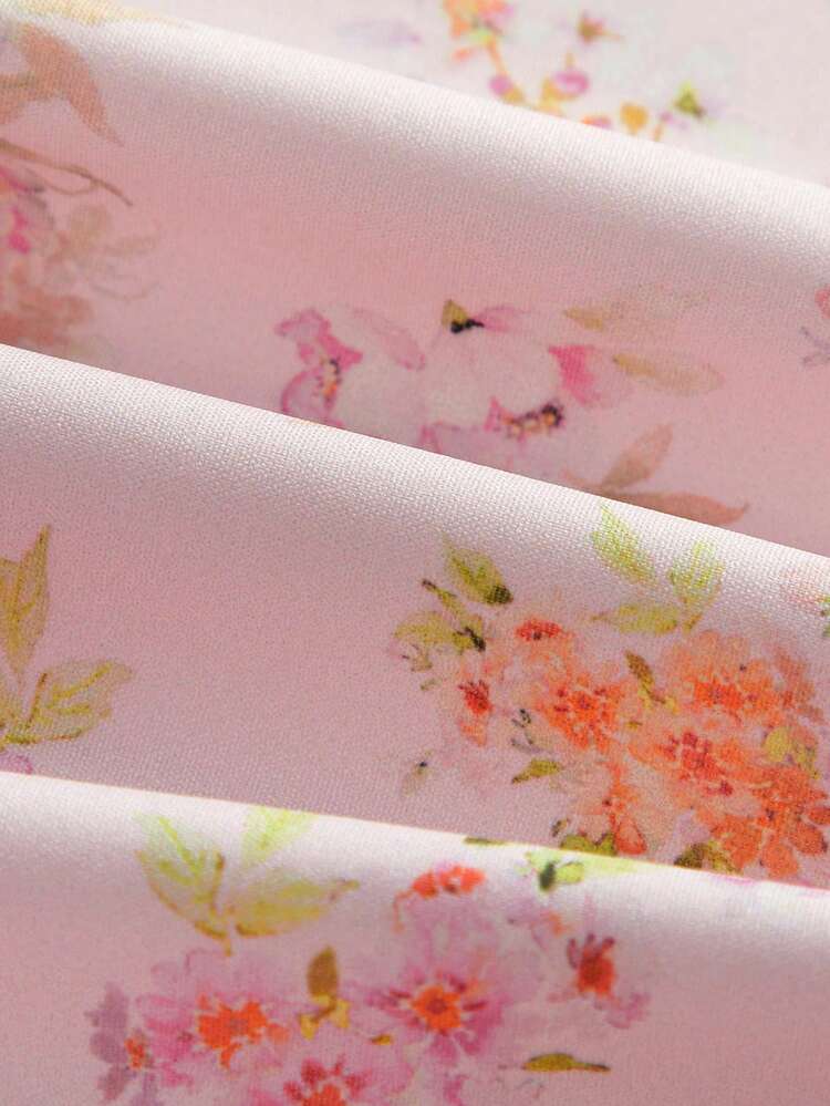 Vestido mini blanco romántico con estampado floral vintage, forma de línea A, vestido de estilo francés, para verano y primavera