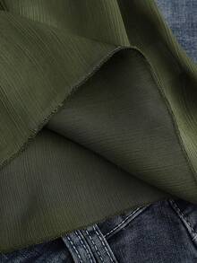 Nuevo top de verano para mujer con cuello halter, cintura fruncida y lazo, sexy y casual para vacaciones - Verde 2 - Ver 4