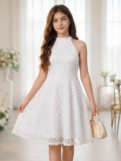 Pitira Đầm chữ A không tay cổ yếm màu trắng dành cho nữ tuổi teen, thích hợp cho các bữa tiệc, lễ kỷ niệm, năm mới, các dịp trang trọng, sinh nhật, mặc hàng ngày, lễ hội, họp mặt gia đình và các sự kiện đặc biệt. Kiểu dáng dễ thương, thanh lịch, thời trang cổ điển, phù hợp cho mùa tựu trường, các bữa tiệc sang trọng, hẹn hò, đi làm, đám cưới, tiệc sinh nhật, dạ hội, váy phù dâu, bữa tối trang trọng, dạ tiệc, lễ tốt nghiệp.