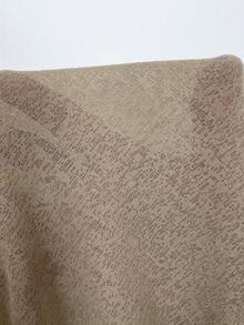 Aloruh Áo kiểu dáng rộng rãi, lệch vai, thắt eo, áo thun cơ bản tối giản. - Màu Khaki - Xem 10