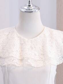 Đầm dài trắng cho bé gái, chất liệu sợi polyester, nhẹ, không tay, thích hợp cho mùa xuân, hè, thu, đám cưới, tiệc sinh nhật. - trắng - Xem 3