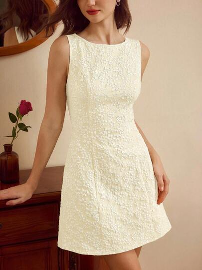 Vintamour Đầm mini cổ điển thanh lịch dành cho nữ, đầm ôm sát không tay bằng vải jacquard, đầm đi nghỉ mát, đầm hè thường ngày cho nữ, trang phục mùa hè cho nữ, quần áo mùa hè, trang phục đi nghỉ mát, đầm nữ cho nữ, đầm dự đám cưới mùa hè cho nữ, đầm chống nắng cho nữ, đầm dạ hội, đầm tốt nghiệp cho nữ, đầm dự tiệc cho nữ, đầm sinh nhật cho nữ, đầm cho nữ, đầm thanh lịch, đầm màu vàng, đầm mini, trang phục đi nghỉ mát cho nữ.