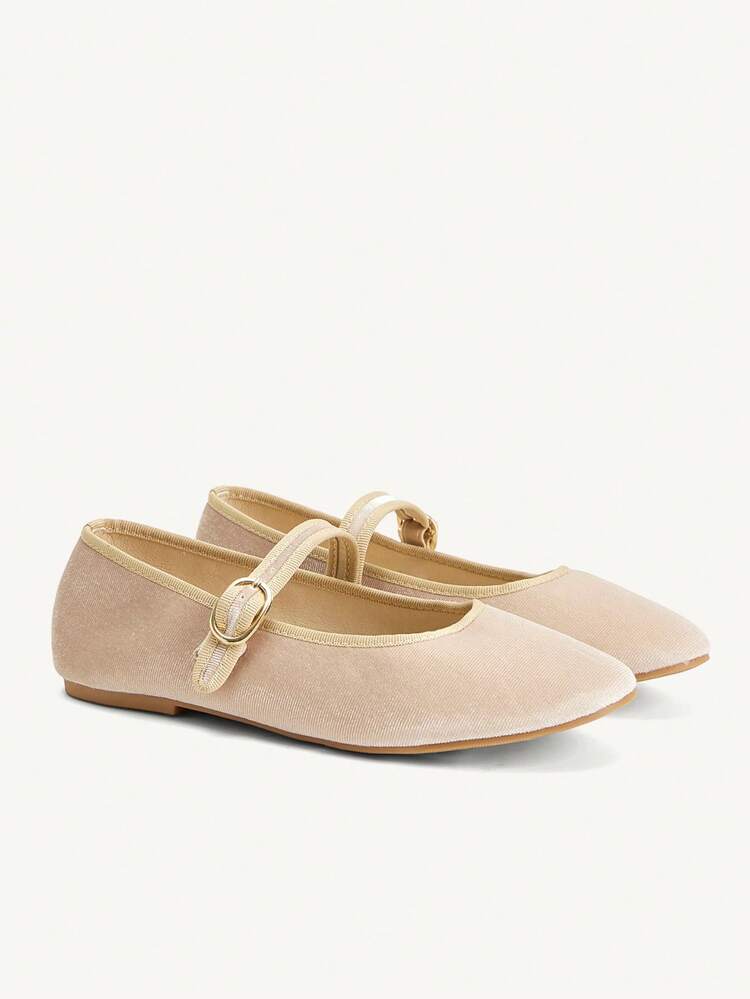 CUCCOO CHICEST Women Shoes Champagne Velvet Belt Fashionable And Comfortable Spring And Autumn Flat Shoes