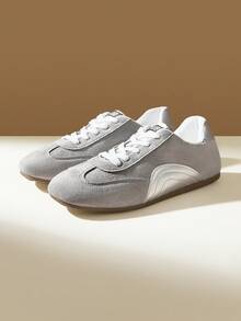 CUCCOO EASI 女士米色休闲运动鞋，圣诞节必备 - 淺灰色 - 查看 2