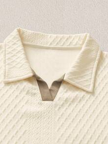 Mercer Haus Men's Casual Commuting Homewear Solid Color Versatile Sports Breathable Diamond Pattern Set - White - View 3