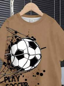 Tween Boy Summer Casual Short Sleeve T-Shirt And Shorts 2 Pieces Lounge Pajama Set Soccer Clothes Gym Clothes For Kids Sport Wear For Kids Soccer Jersey For Kids Boy Clothes - Multicolor - View 4