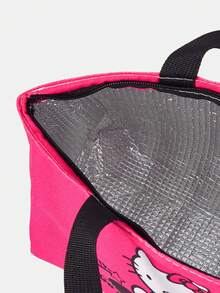 HELLO KITTY AND FRIENDS | SHEIN 1. 时尚、甜美、趣味卡通印花午餐包，便携式午餐包，保温午餐盒，便当包，晚餐保温包，加厚可爱学生午餐水果包，女士午餐盒，学校旅行保温午餐包，防水保温午餐包，多功能包，冷藏包 - 玫紅色 - 查看 5