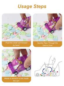 Joivida Mini Cute Transparent Push-Pull Sliding Desktop Sweeper Car, Novelty Desk Cleaning Truck With Built-In Dual Brushes & Dust Storage Bin, Portable Pencil Eraser Crumb Cleaner For Students, Creative Stationery Desk Organizer, Fun Classroom Office Desk Cleaning Tool, Back To School Supplies, 6 Vibrant Color Options, Perfect Gift For Kids Students, Party Favors, Classroom Rewards - multicolor - View 6