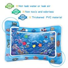 MINKOJA MINKOJA Alfombra de agua inflable con diseño de peces de océano para niños, juguete de alfombra de agua con patrón de peces, cojín de asiento y alfombra de salpicadura para bebés, entrenamiento de gateo y desarrollo sensorial táctil, fortalece los músculos, promueve el desarrollo, juguete de viaje, artículo esencial para bebés, juguete para niños pequeños, juguete de agua - Multicolor - Ver 7