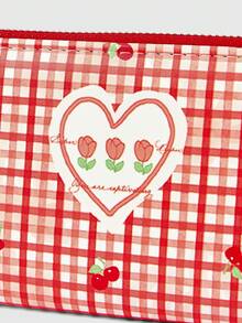 ROMWE Kawaii Love Cherry Long Wallet - Multicolor 3 - View 3