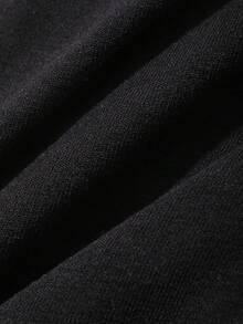 DAZY 女款露肩修身長袖休閒蕾絲套頭上衣 優雅 T-shirt 黑白配色 秋冬外出上衣 - 黑色 - 查看 6