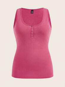 Slaydiva 3pcs/Set Plus Size Women's Black, White, Pink Thick Strap Camisole Tops, Suitable For Summer - Multicolor - View 5