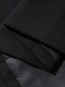 DAZY Jaqueta feminina sem mangas com decote em V, modelagem solta e cor sólida, elegante e formal para férias no verão. - Preto - Ver 9