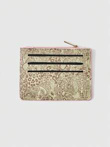 ROMWE Kawaii 1 paquete, bolsa de tarjeta con patrón de textura de flores y plantas - Multicolor 1 - Ver 2