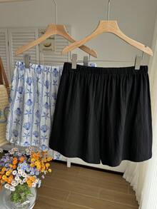 Comfortcana Plus Size Women Summer Casual Shorts Bay Girl Summer Clothes Beach Coords For Women Women's Summer Outfits Summerclothes - Multicolor - View 2