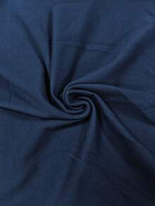 EMERY ROSE Women's Solid Color Round Neck Casual Versatile Daily Wear T-Shirt - Navy Blue - View 6