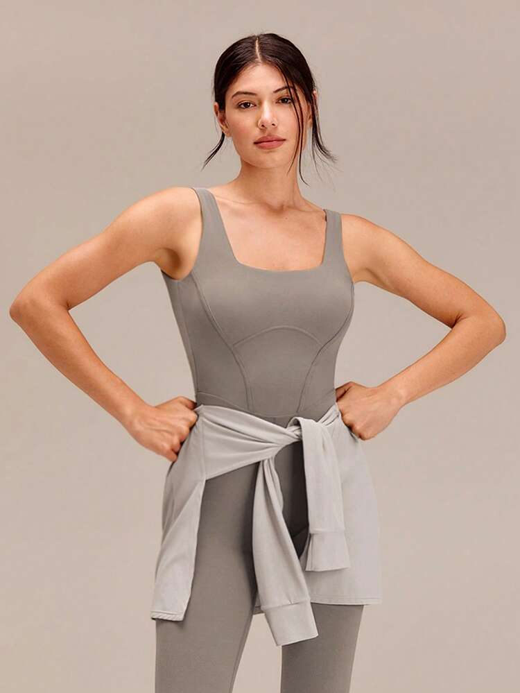 FeatherFit™-Air Tie Up Wrap Up Pleated Skirt Dance Training Daily Quick Dry Moisture Wicking