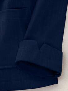 Franclia Áo blazer nữ tay dài, màu trơn, cài một nút, kiểu dáng thường ngày, đa năng, phù hợp đi làm. Bộ vest nữ, áo blazer công sở, bộ đồ công sở, trang phục công sở, bộ blazer nữ, áo blazer màu xanh navy, áo khoác blazer, áo blazer công sở, áo blazer nữ. - Màu xanh hải quân - Xem 4