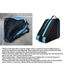 1pc 3-Layer High Capacity Handheld Ice Skate Bag, Thick Design Can Store Heavier Ice Skates, Adjustable Shoulder Strap And Logo Window, Suitable For Inline Roller Skates And Ice Skates - Multicolor - View 7