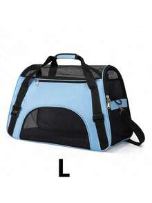 1pc Large Capacity Portable Pet Carrier Bag, Breathable & Fashionable For Outdoor Use With Small/Medium Cats & Dogs - Multicolor - View 10