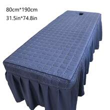 美容院床单 沙龙加厚床垫 美容床裙 带面部开口的床罩 身体按摩SPA床罩 - 彩色 - 查看 20