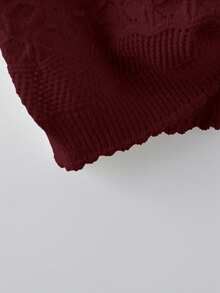 Everyssa New Arrival European And American Fashion Mixed Color Knit Sweater Top - Redwood - View 3