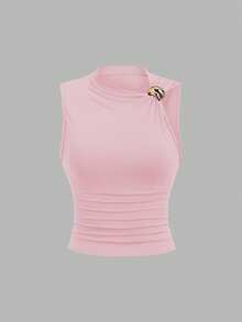 Sweetra Women's Ruched Fitted Blouse, Suitable For Summer - Multicolor - View 5
