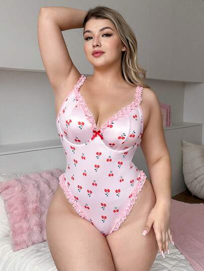 PetitDoll 1 pieza Body sexy con aros para tallas grandes