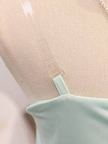 Tween Girl  Patchwork Party Formal Dress Graduation Season Summer Elegant - Mint Green - View 10