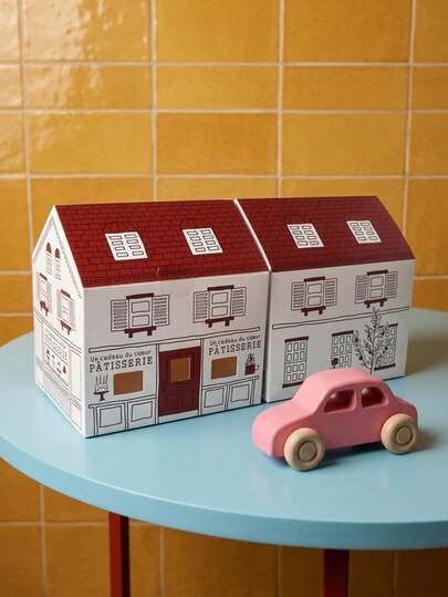 Joivida 10 hộp giấy gấp kiểu Bắc Âu tối giản, vẽ tay, mái đỏ, kiểu phương Tây, hoàn hảo cho quà tặng Giáng sinh, Halloween, Lễ Phục sinh, Ngày Valentine, sinh nhật, quà tặng độc đáo, sự lựa chọn lý tưởng nhất để tặng quà.