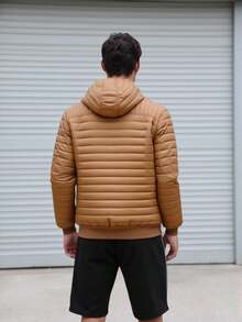 Nes Sport Men's Jacket With Combined Lines - Camel - View 2