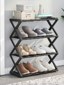 1-Piece Four Layer Shoe Rack Storage - Independent Shoe Cabinet, Suitable For Wardrobes, Front Door Entrances, And Foyer - Easy To Install And Space Saving - Multicolor - View 3