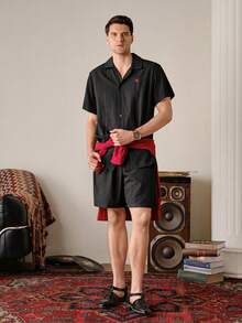 VeloEdit Bộ áo sơ mi nam đồng bộ - màu đen - Xem 3