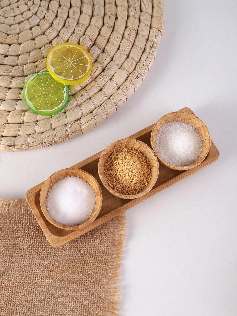 一套小号竹制彩色调味碗碟,学校用品 - 彩色 - 查看 1