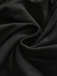 ROMWE Avant 瓢虫刺绣手工纽扣趣味黑色露脐吊带背心（女款） - 黑色 - 查看 4