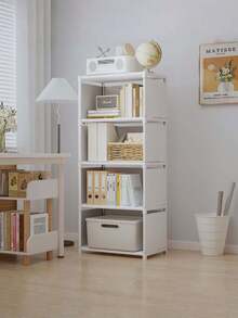 1 estantería/armario cúbico multifuncional pequeño a mediano, de 32,28 pulgadas / 16,14 pulgadas de ancho, estantería de almacenamiento independiente con estantería, perfecto para muebles de dormitorio o sala de estar, opción ideal para Navidad o Acción de Gracias. - Blanco - Ver 3