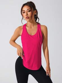 SHEIN Velisys Women's Casual Fitness Racerback Tank Top Set - Multicolor - View 7