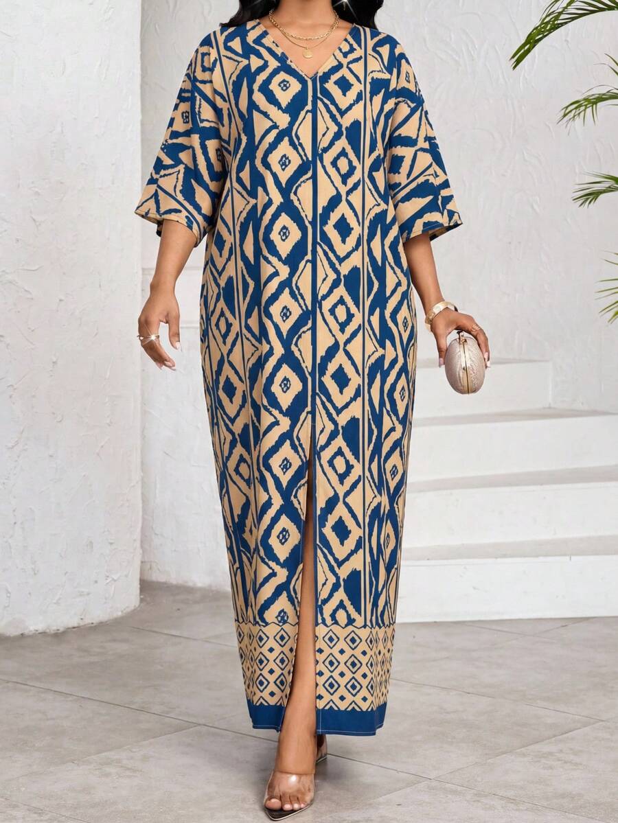 SHEIN Lady Spring, Summer, Autumn And Winter Elegant Office Party New Year Ladies Dresses - Multicolor - View 1
