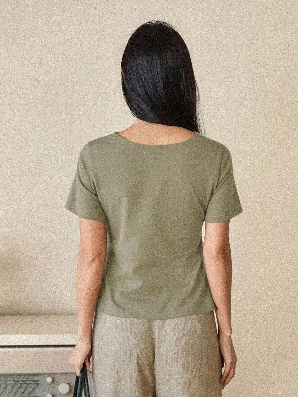 Spring & Summer Loose Casual Chic Valentine's Day Fitted Office Polo Collar "Old Money" Women T-Shirt Business Casual Woman