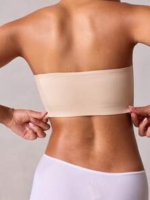 Women's Strapless Bra Set For Summer, Includes Spaghetti Strap Bra, Tube Top, Backless Shirt And Camisole - Beige - View 2