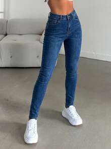 Cottnline Women Jeans - Blue - View 3